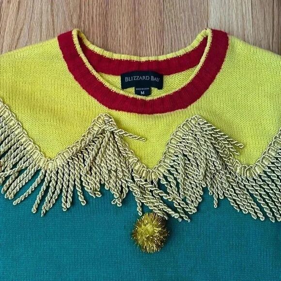 Blizzard Bay Ugly Christmas Holiday Sweater Elf Medium Long Sleeve - Picture 4 of 7